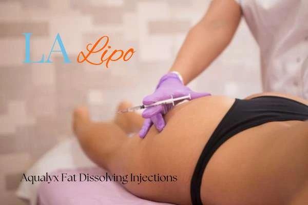 Woman having fat dissolving injections Great Barr on thighs