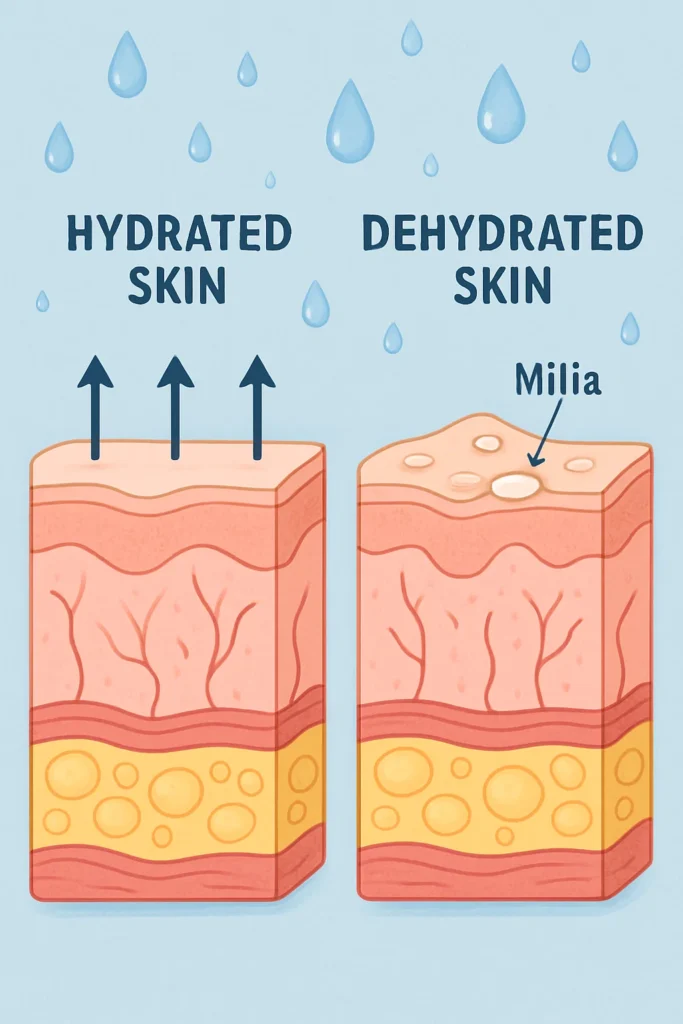 The importance of hydration and milia production Great Barr