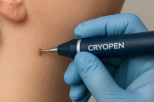 Person receiving skin tag removal Great Barr
